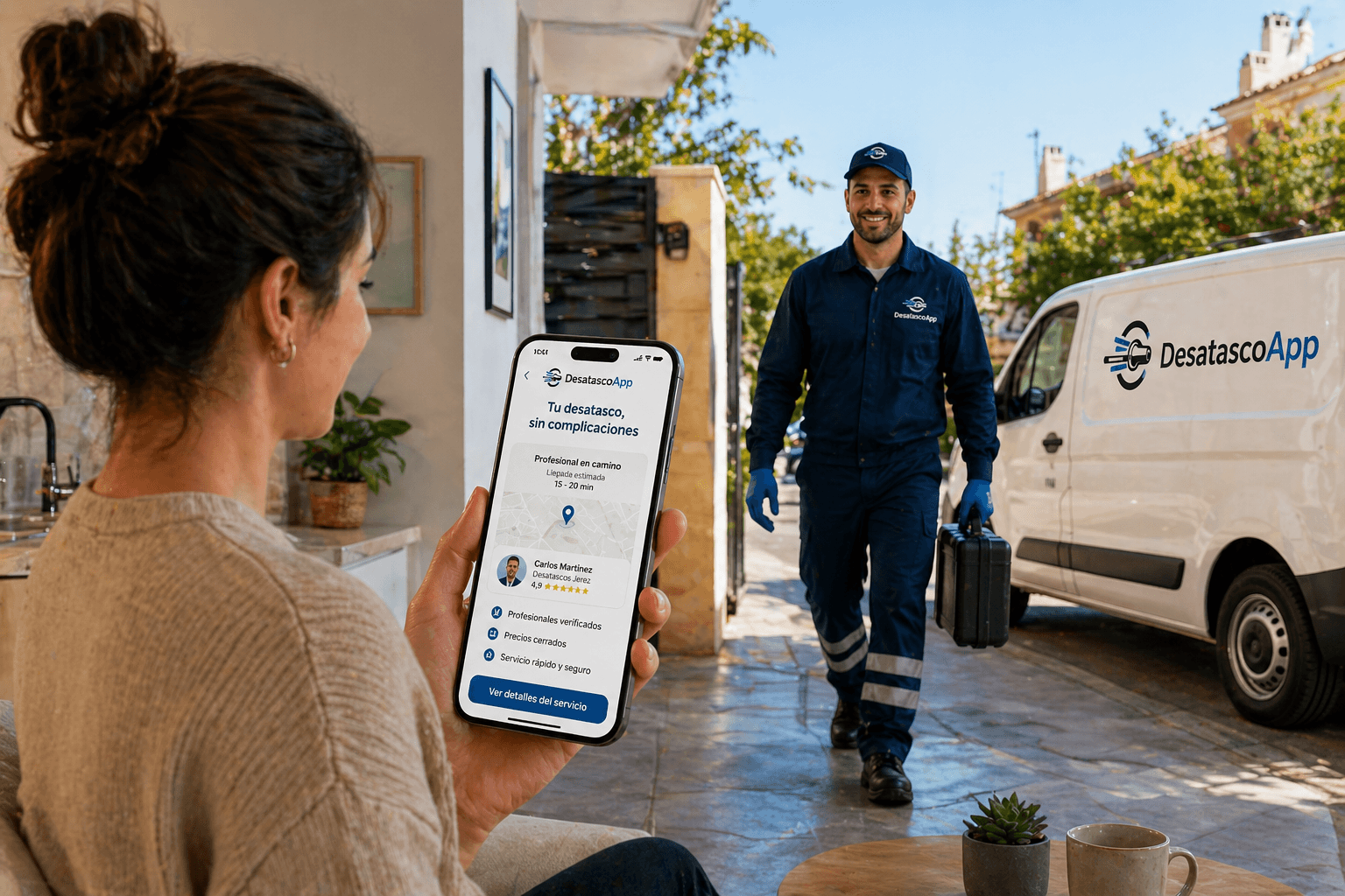 Equipo de Desatascoapp preparado para ofrecer servicio